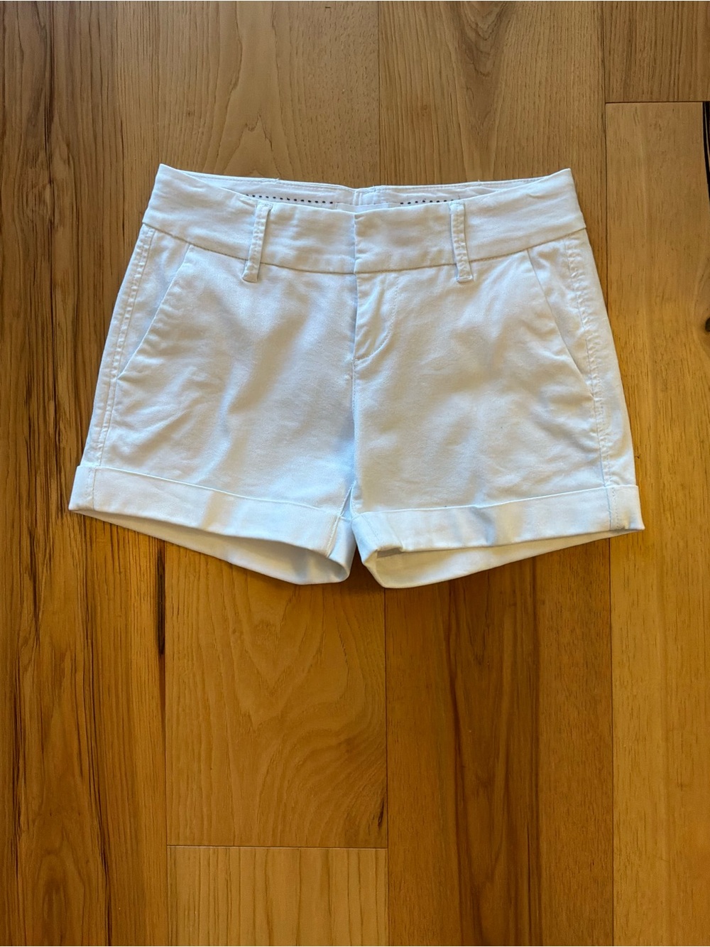 Dear John White Cuffed Shorts, Size 25